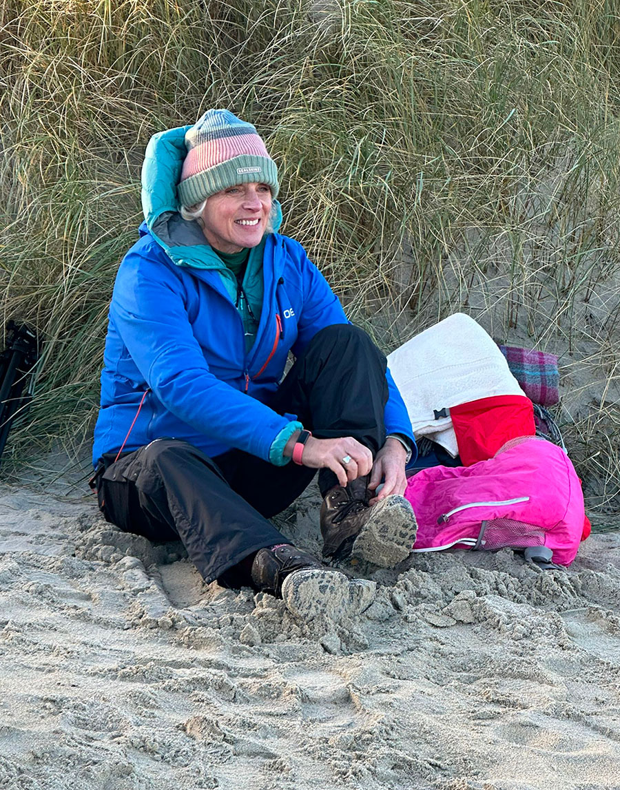 Deborah Sloan Celebrant on the beach